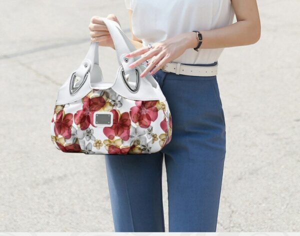 Bolso de hombro con estampado de flores para mujer 32