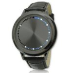 Reloj con pantalla táctil para Hombre, cronógrafo electrónico con luz azul, matriz de puntos 5