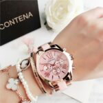 Reloj de cuarzo de oro rosa para mujer 5