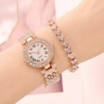 reloj mujer relojes para mujer reloj mujer elegante moda mujer marcas famosas de lujo pulseras mujer Reloj de lujo para Mujer, conjunto de pulsera de acero con diamantes, productos superventas, marca de lujo, 2022 2