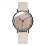 Reloj de pulsera informal para Mujer, relojes de cuarzo con correa de cuero blanco, elegantes y sencillos 6