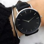 Reloj de cuero de lujo para mujer, pulsera de cuarzo Simple 4