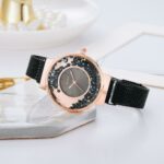 Relojes de moda para mujer, de lujo, con hebilla magnética de cuarzo 6