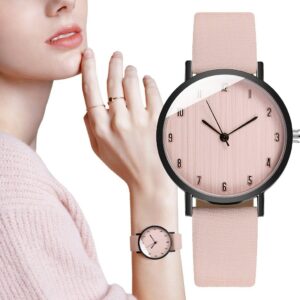 Reloj de pulsera informal para Mujer, relojes de cuarzo con correa de cuero blanco, elegantes y sencillos