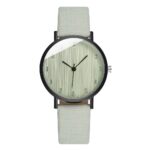 Reloj de pulsera informal para Mujer, relojes de cuarzo con correa de cuero blanco, elegantes y sencillos 2