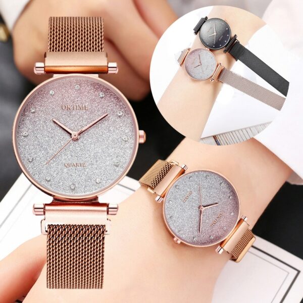 Reloj de pulsera de acero inoxidable para mujer 6