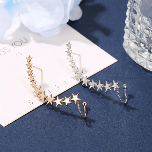 Pendientes Largos Con Forma De Estrella Para Mujer 6