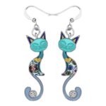 Pendientes Con Colgante De Cristal Aretes Con Forma De Gatito Y Animal 4