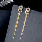 Pendientes Largos De Borla Aretes Sencillos, Versión Coreana 1