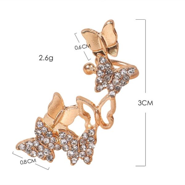 Pendientes con Clip para oreja de mariposa joyería 5