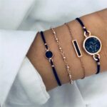 Conjunto De Pulsera Con Patrón De Turquesa Negra 1